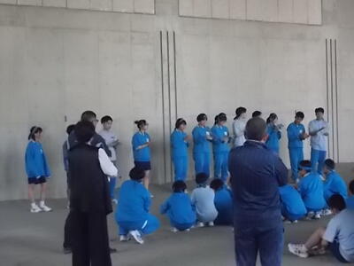 青組結団式の様子